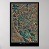 Las Cruces New Mexico Satellite Art Poster (Voorkant)