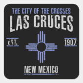 Las Cruces Vierkante Sticker (Voorkant)
