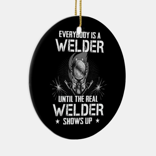 Las der Mannen Funny Welding Legend the Real Keramisch Ornament (Rechts)