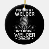 Las der Mannen Funny Welding Legend the Real Keramisch Ornament (Voorkant)