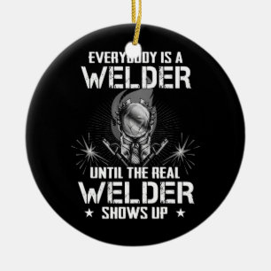 Las der Mannen Funny Welding Legend the Real Keramisch Ornament