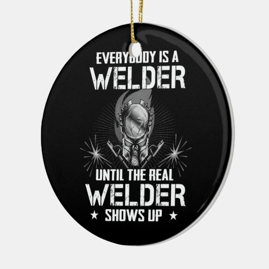 Las der Mannen Funny Welding Legend the Real Keramisch Ornament (Links)