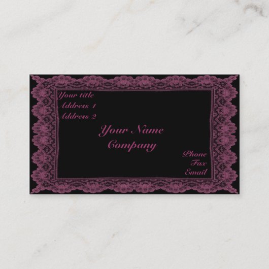 Las en Rozen Visitekaartje (Voorkant)