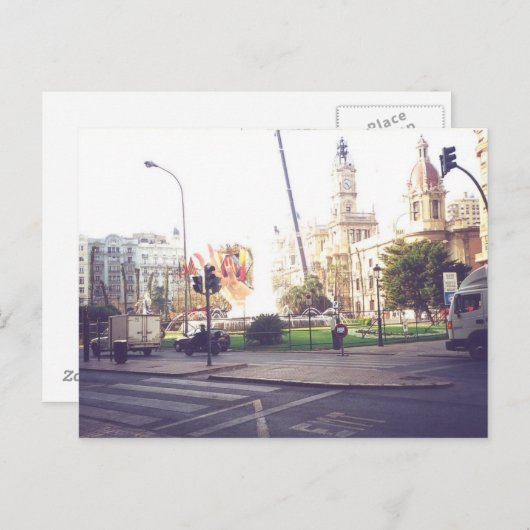 Las Fallas DE Valencia Spanje Briefkaart (Voorkant / Achterkant)
