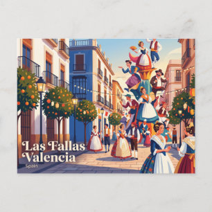 Las Fallas Valencia Spanje Briefkaart