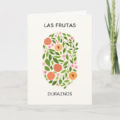 Las Frutas: Duraznos - Perzikmarkt Kaart (Voorkant)
