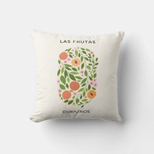 Las Frutas: Duraznos - Perzikmarkt Kussen