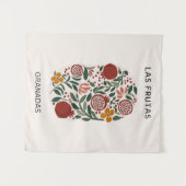 Las Frutas: Granadas - Granaatappel Markt Tapestry Wandkleed (Voorkant (horizontaal))