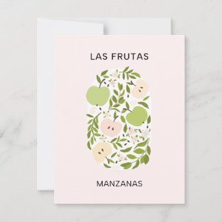 Las Frutas: Manzanas - Apple Market Notitiekaartje