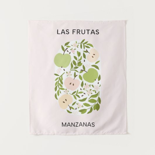 Las Frutas: Manzanas - Apple Market Wandkleed (Voorkant)