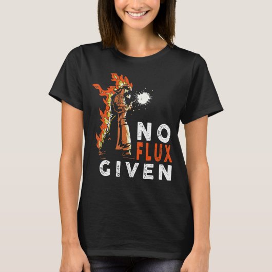 Las geen flux met lassen t-shirt (Voorkant)