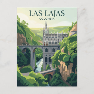 Las Lajas-heiligdom Colombia Briefkaart