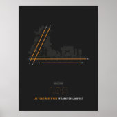 LAS - Las Vegas Harry Reid Luchthaven Runway Diagr Poster (Voorkant)