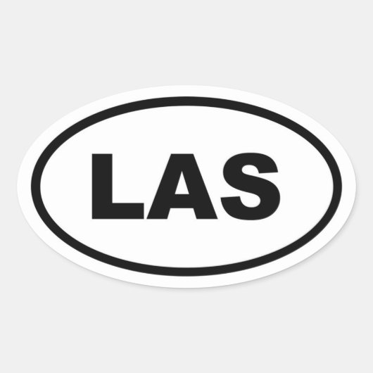 LAS Las Vegas Ovale Sticker (Voorkant)