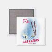 Las Leñas Argentinië skien Magneet (Voorkant / Achterkant)