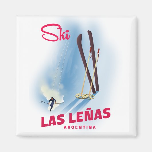 Las Leñas Argentinië skien Magneet (Voorkant)