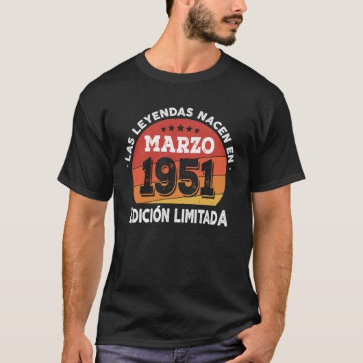 Las Leyendas nacen en Marzo 1951 T-shirt (Voorkant)