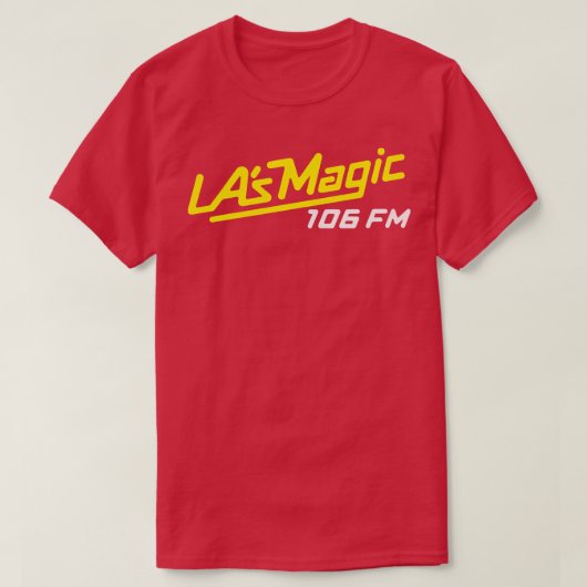 LAs MAGIC 106 FM Retro Defunct Radio Station T-shirt (Design voorkant)
