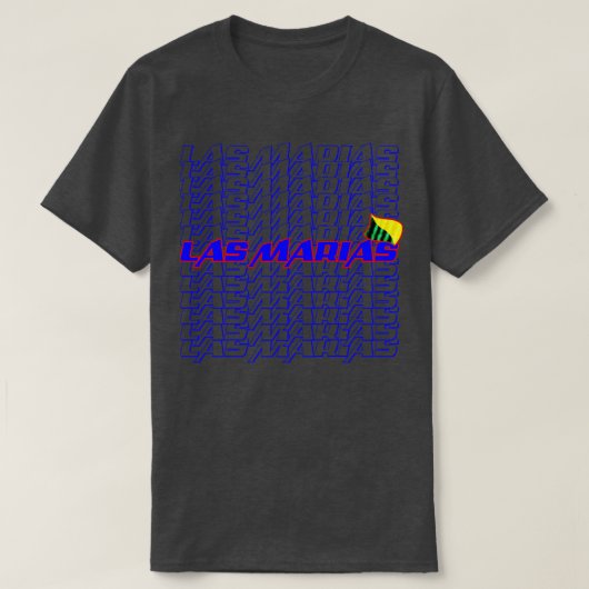 Las Marias Cascade tekst T-shirt (Design voorkant)