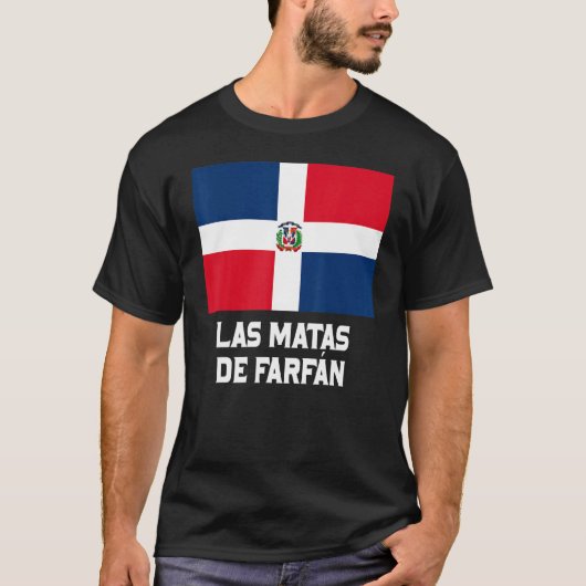 Las Matas de Farfán Dominicaanse Republiek Emblem T-shirt (Voorkant)