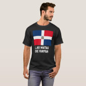 Las Matas de Farfán Dominicaanse Republiek Emblem T-shirt (Voorkant volledig)