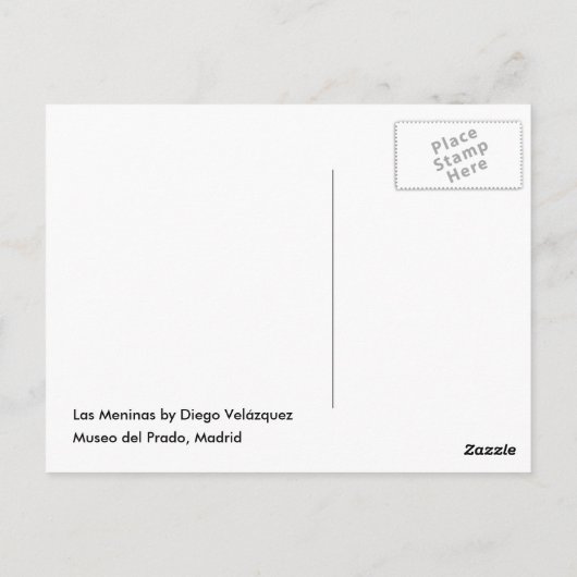 Las Meninas Briefkaart (Achterkant)