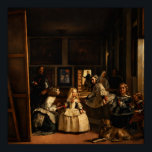 Las Meninas by Diego Velazquez Poster<br><div class="desc">Bring timeless museum elegance into your space with Las Meninas by Diego Velazquez, one of the most celebrated masterpieces of the Spanish Golden Age. Painted in 1656, this iconic work is admired for its rich atmosphere, subtle light, and remarkable sense of depth. Velazquez captures a scene inside the royal court...</div>