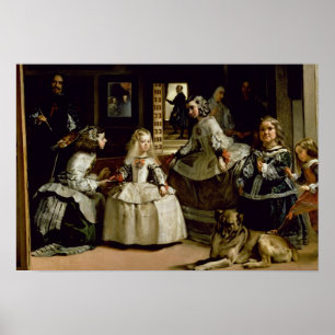 Las Meninas detail van de onderste helft die schil Poster
