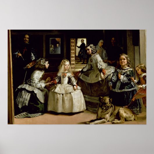 Las Meninas detail van de onderste helft die schil Poster (Voorkant)