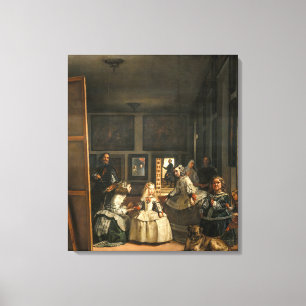 Las Meninas Diego Velá zquez Canvas Afdruk