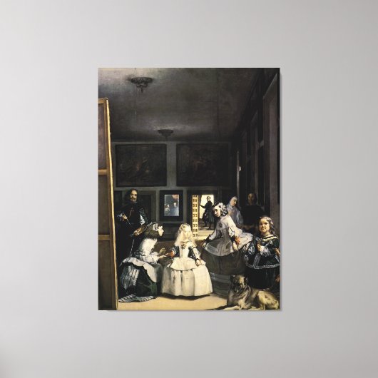 Las Meninas door Velasquez Canvas Afdruk (Voorkant)