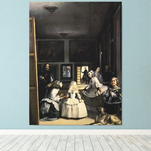 Las Meninas door Velasquez Canvas Afdruk (Insitu (Houten vloer))