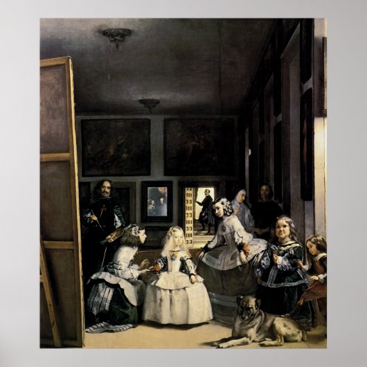 Las Meninas door Velasquez Poster (Voorkant)