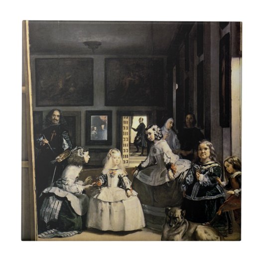 Las Meninas door Velasquez Tegeltje (Voorkant)