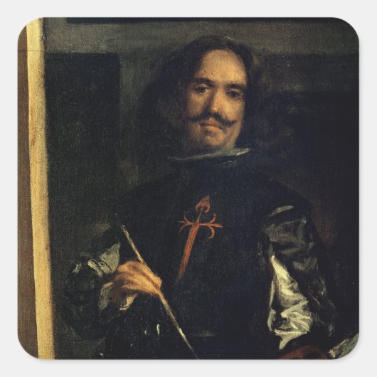 Las Meninas of de familie van Philip IV Vierkante Sticker (Voorkant)
