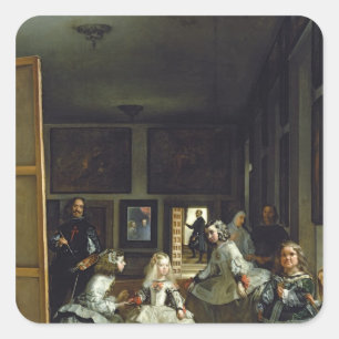 Las Meninas of The Family of Philip IV, c.1656 2 Vierkante Sticker