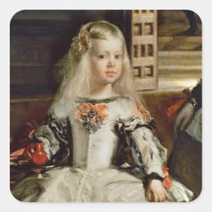 Las Meninas of The Family of Philip IV, c.1656 Vierkante Sticker