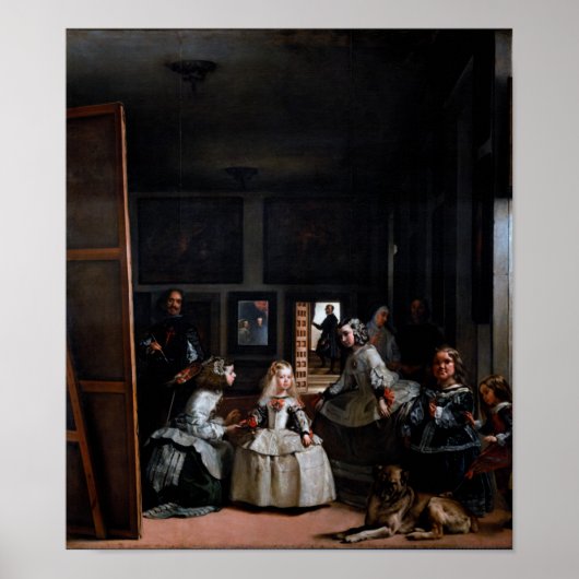 Las Meninas, The Maids of Honor, Diego Velazquez Poster (Voorkant)