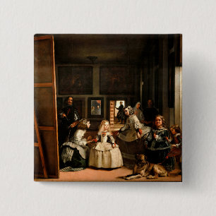 Las Meninas Vierkante Button 5,1 Cm