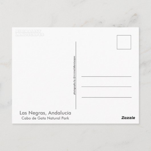 Las Negras, Andalusië (Spanje) Briefkaart (Achterkant)