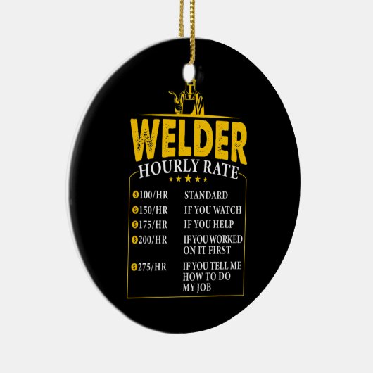 Las op het uurtarief keramisch ornament (Rechts)