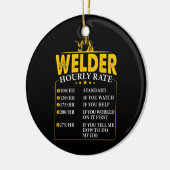 Las op het uurtarief keramisch ornament (Links)