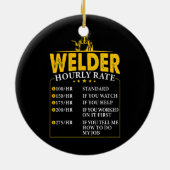 Las op het uurtarief keramisch ornament (Achterkant)