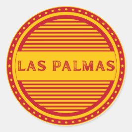 Las Palmas City Pride Embleem – Spaanse identiteit Ronde Sticker