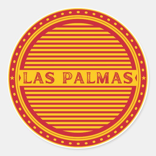 Las Palmas City Pride Emblem – Spanish Identity Ronde Sticker (Voorkant)