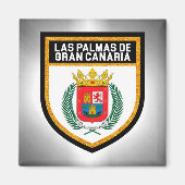Las Palmas de Gran Canaria Flag Magneet (Voorkant)