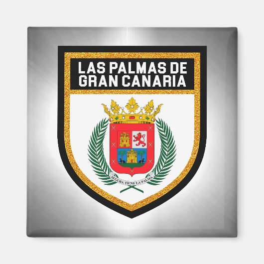 Las Palmas de Gran Canaria Flag Magneet (Voorkant)