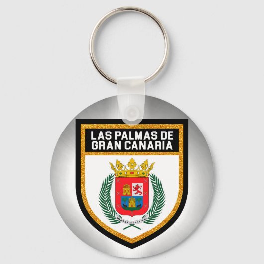 Las Palmas de Gran Canaria Flag Sleutelhanger (Voorkant)