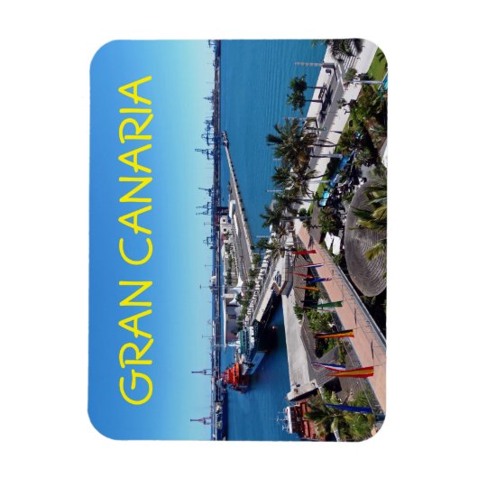 Las Palmas de Gran Canaria harbour fridge magnet Magneet (Verticaal)