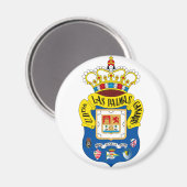 Las Palmas embleem ronde magneet (Voorkant / Achterkant)